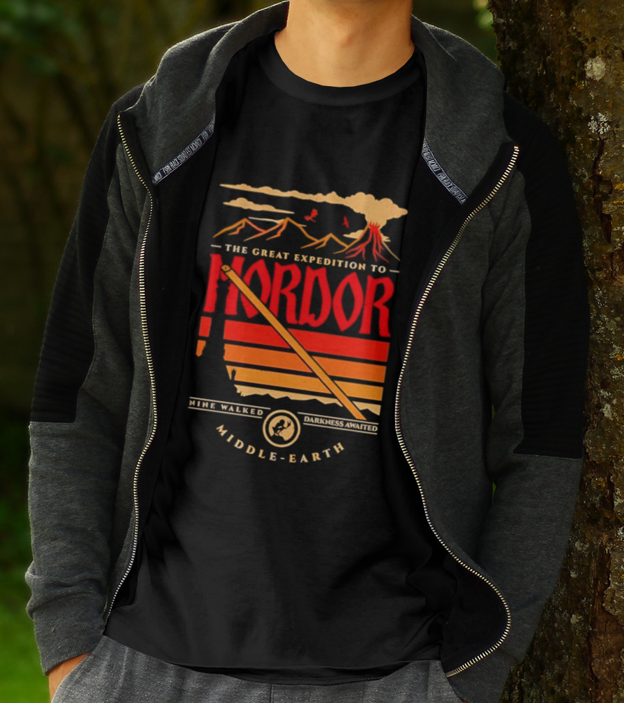 The Great Expedition To Mordor Middle Earth Journey Adventure Walking Challenge T-Shirt