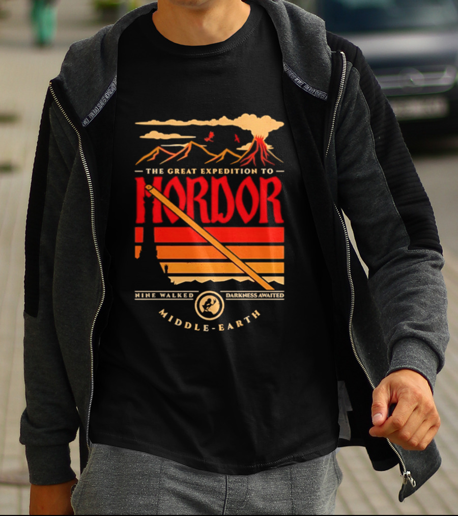 The Great Expedition To Mordor Middle Earth Journey Adventure Walking Challenge T-Shirt