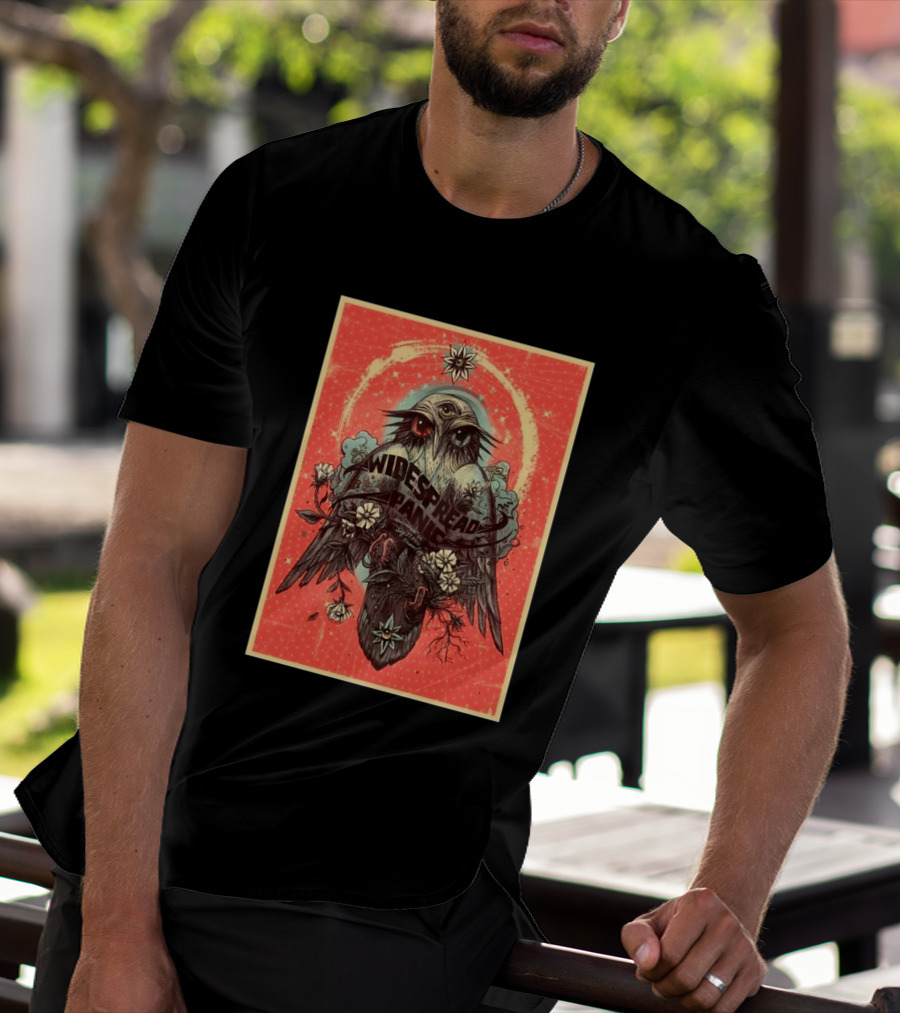 Widespread Panic Sacramento 2026 Event July 21 Venue Channel 24 Owl With Third Eye Floral Motif T-Shirt