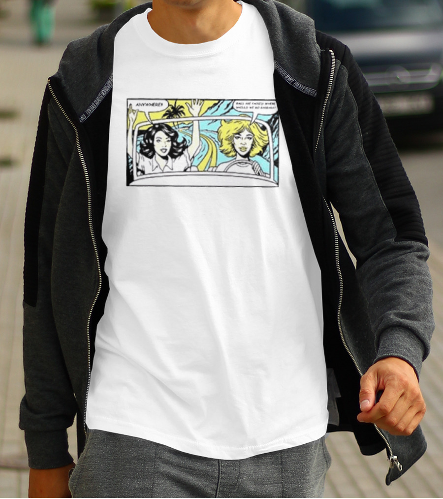 Bags Are Packed Where Should We Go Barbara Pop Art Comic Road Trip Adventure T-Shirt