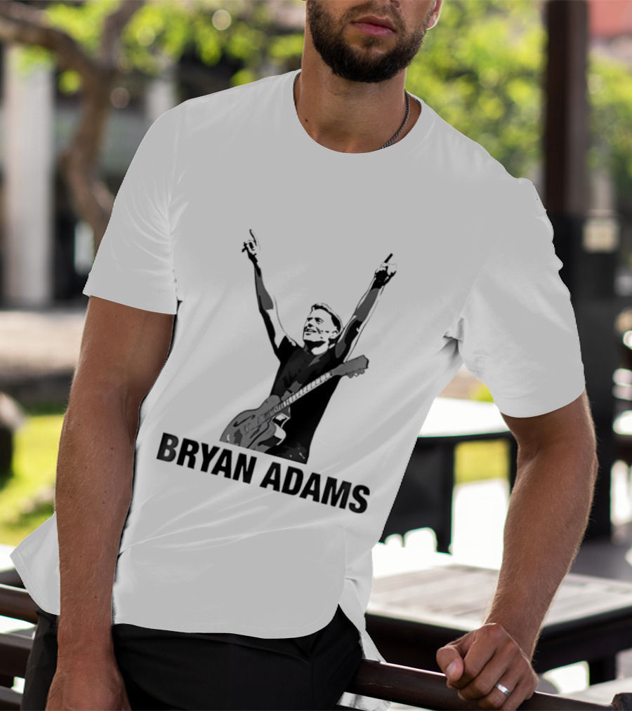 Bryan Adams Guitar Celebration Pose T-Shirt