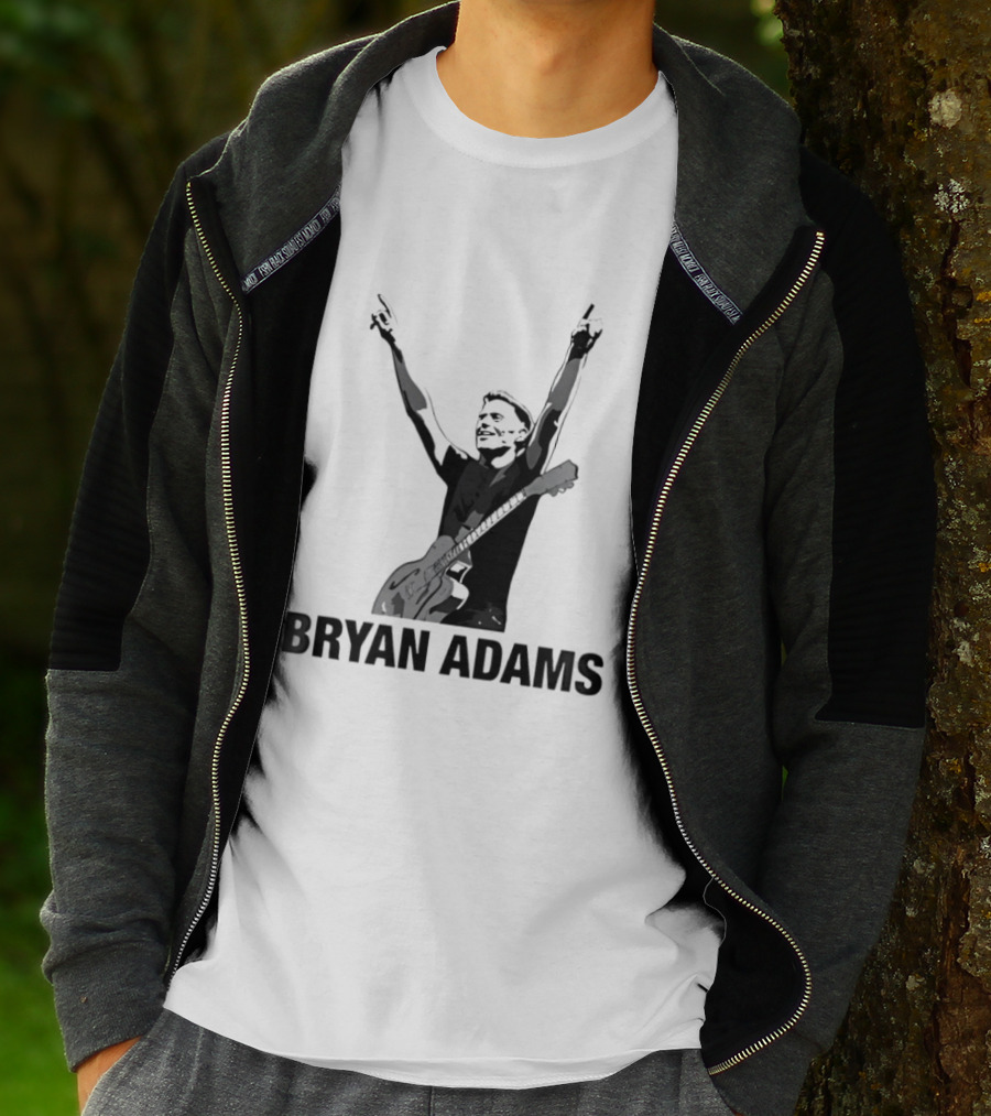 Bryan Adams Guitar Celebration Pose T-Shirt