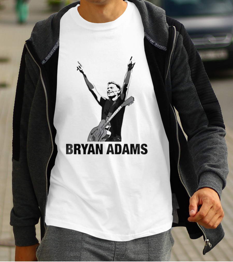 Bryan Adams Guitar Celebration Pose T-Shirt