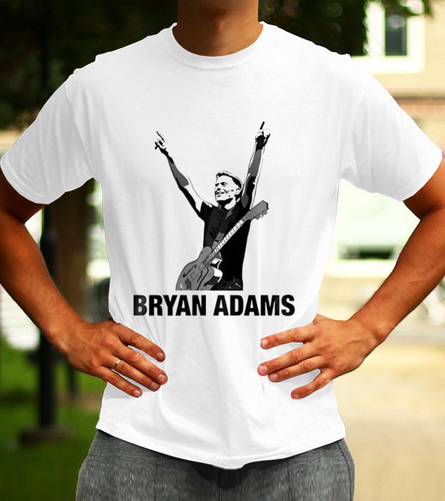 Bryan Adams Guitar Celebration Pose T-Shirt