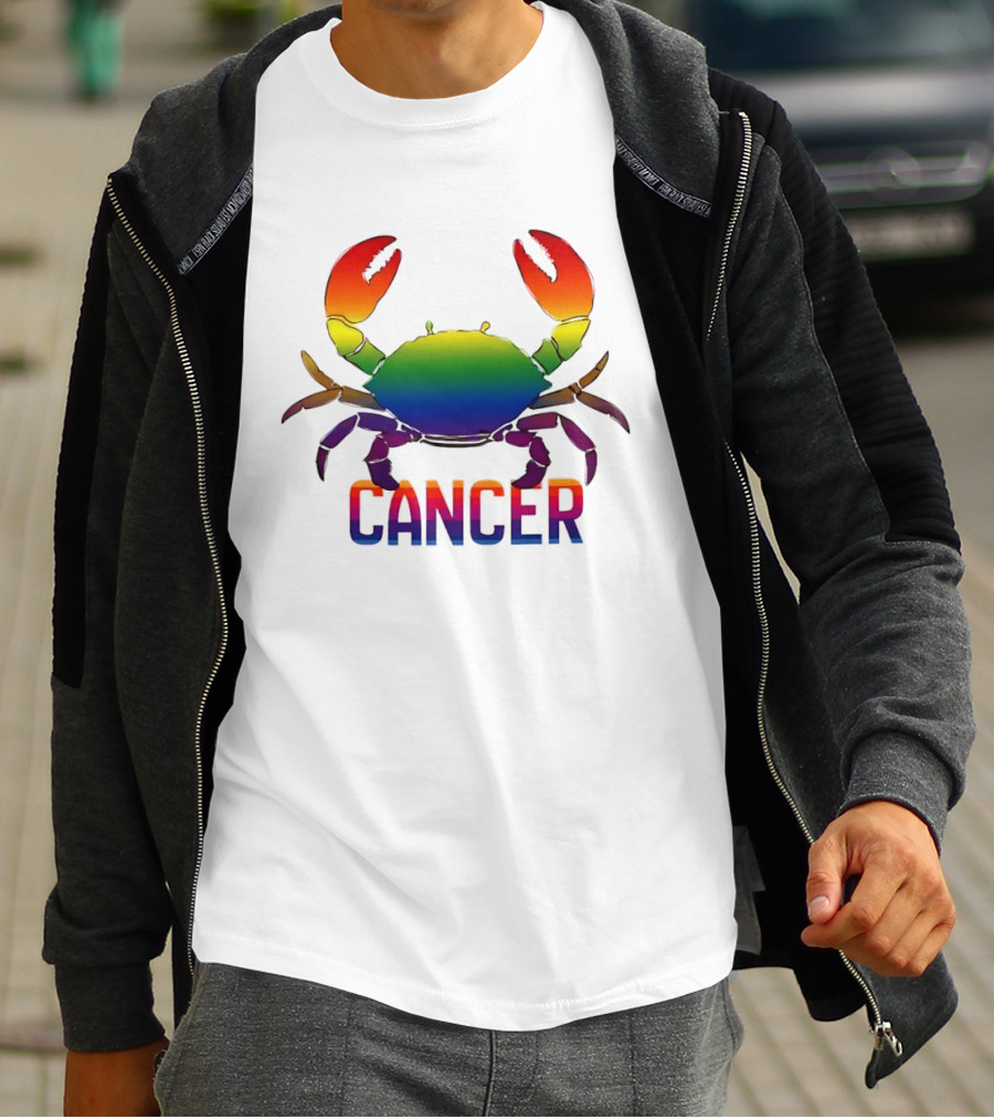 Cancer Rainbow Crab LGBT Pride T-Shirt