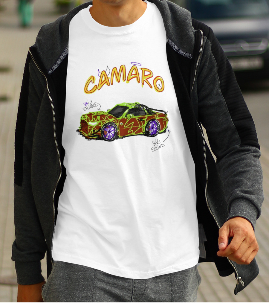 Camaro Big Engine Big Sound Vibrant Street T-Shirt