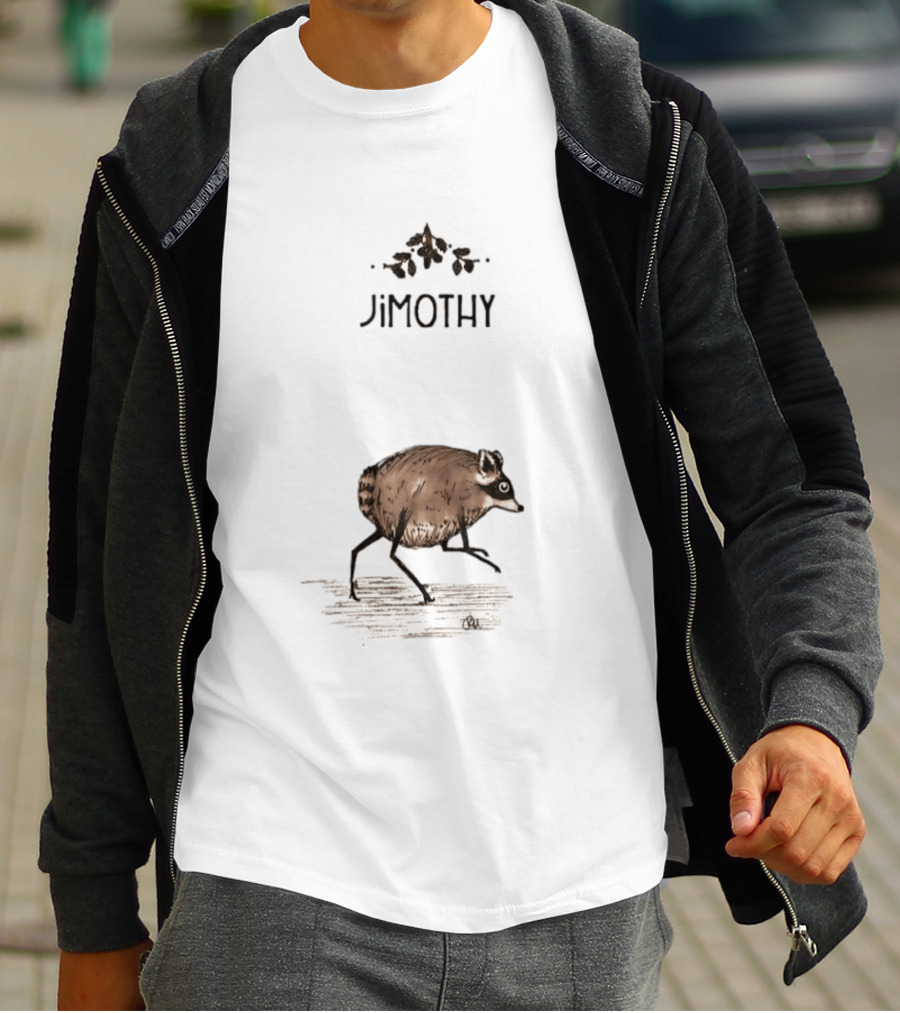 Jimothy Raccoon Vintage Style With Acorns T-Shirt