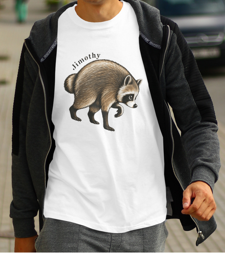 Jimothy Raccoon Seattle Ballard Walking Raccoon T-Shirt
