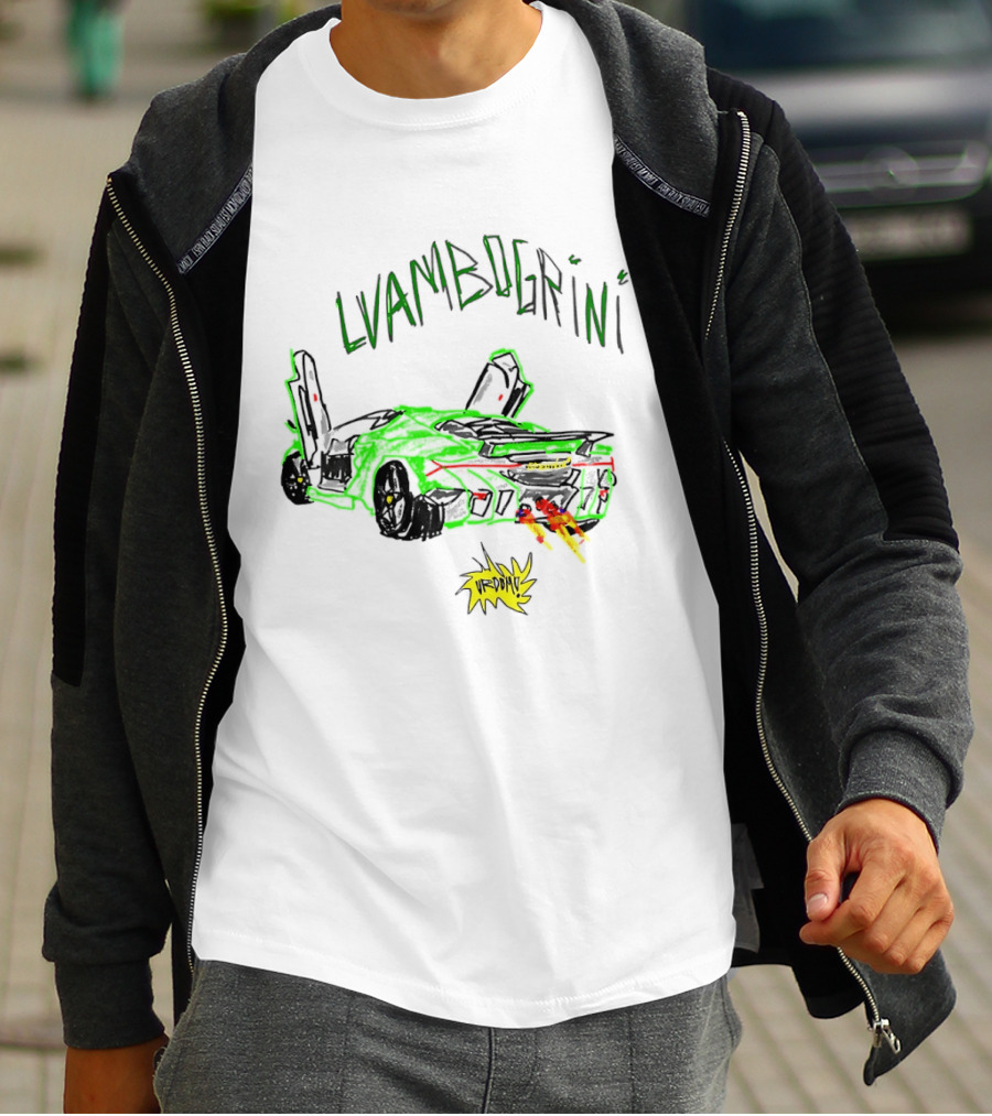 Lvambogrini Urdomo Sports Car Lamborghini Drawing T-Shirt