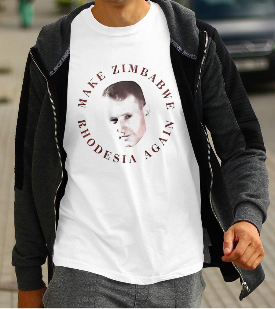 Make Zimbabwe Rhodesia Again Ian Smith Political Face T-Shirt