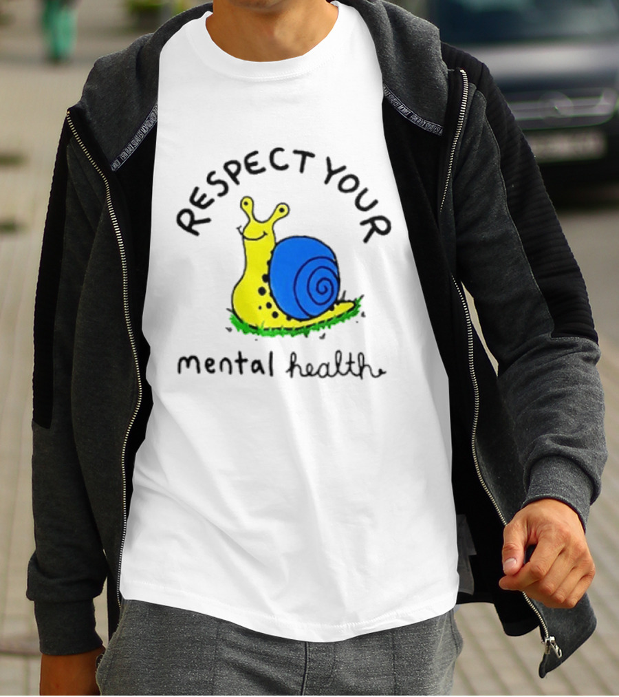 Respect Your Mental Health Snail Self Care T-Shirt