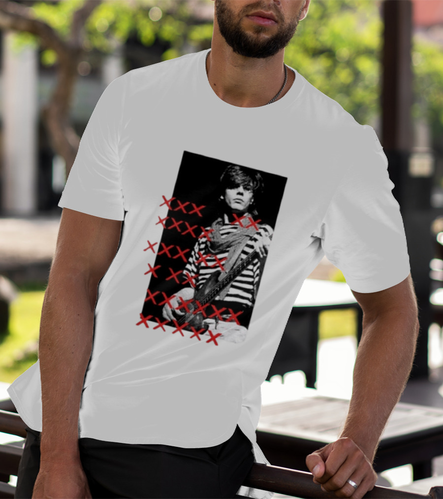 Simon Le Bon Duran Duran 80s Pop Striped T-Shirt