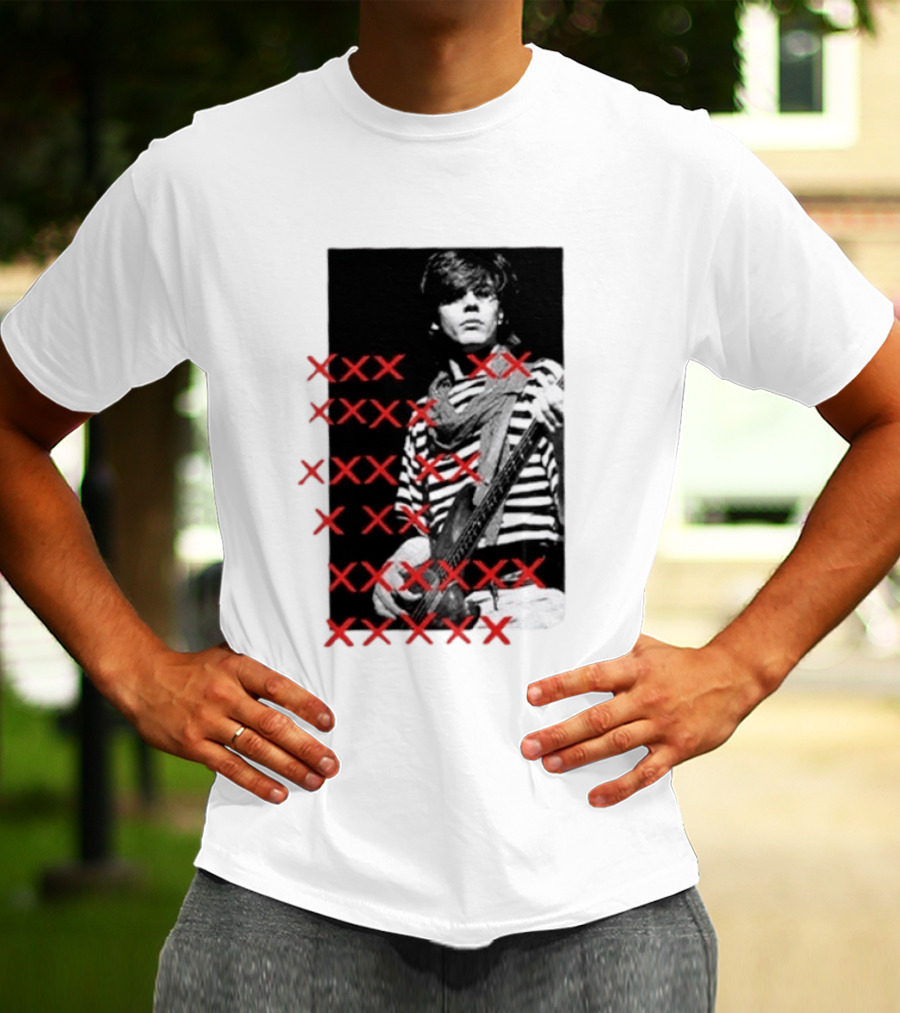 Simon Le Bon Duran Duran 80s Pop Striped T-Shirt