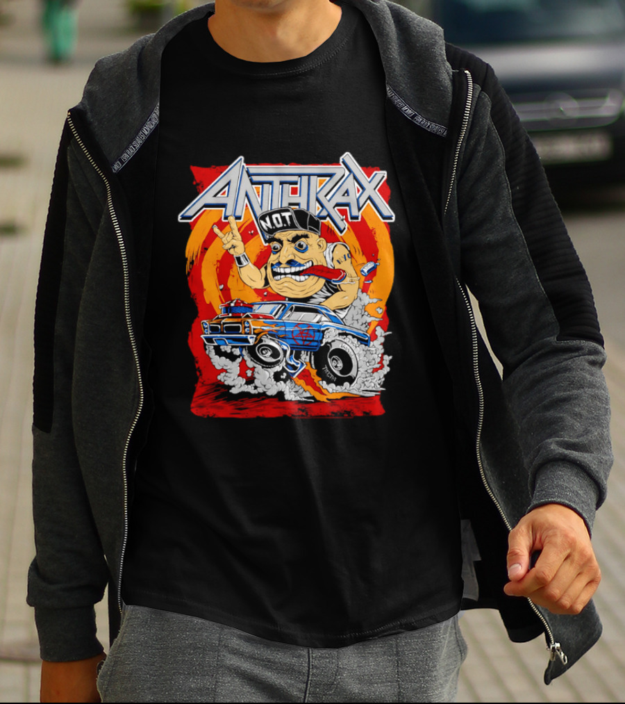 Anthrax N.O.T Muscle Car Ed Roth Style Illustration Monster Metal Rock T-Shirt