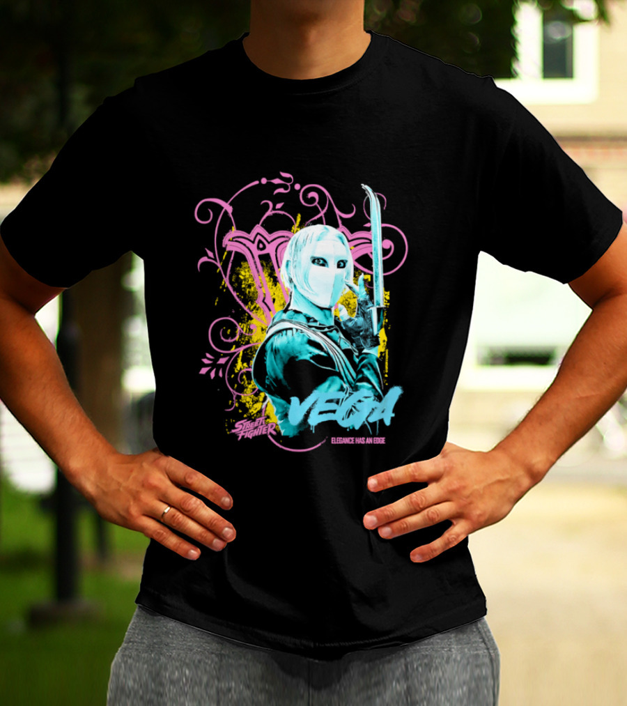 Fighter Vega Elegance Has An Edge Streetwear Warrior T-Shirt