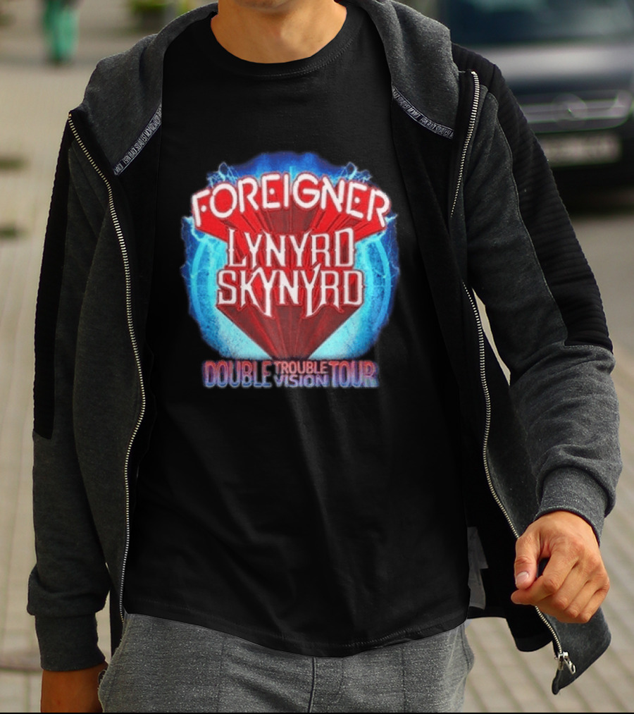 Foreigner Lynyrd Skynyrd Double Trouble Vision Tour 2026 T-Shirt