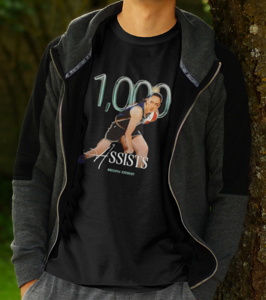 Breanna Stewart 1000 Assists Milestone New York Liberty Basketball Star T-Shirt