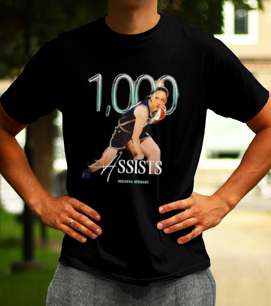 Breanna Stewart 1000 Assists Milestone New York Liberty Basketball Star T-Shirt