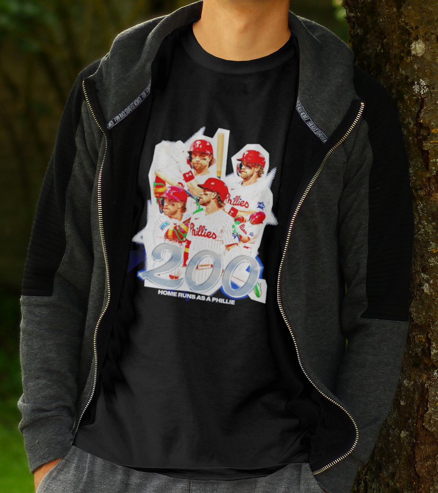 Honor Bryce Harper's Phillies 200 Home Runs T-Shirt