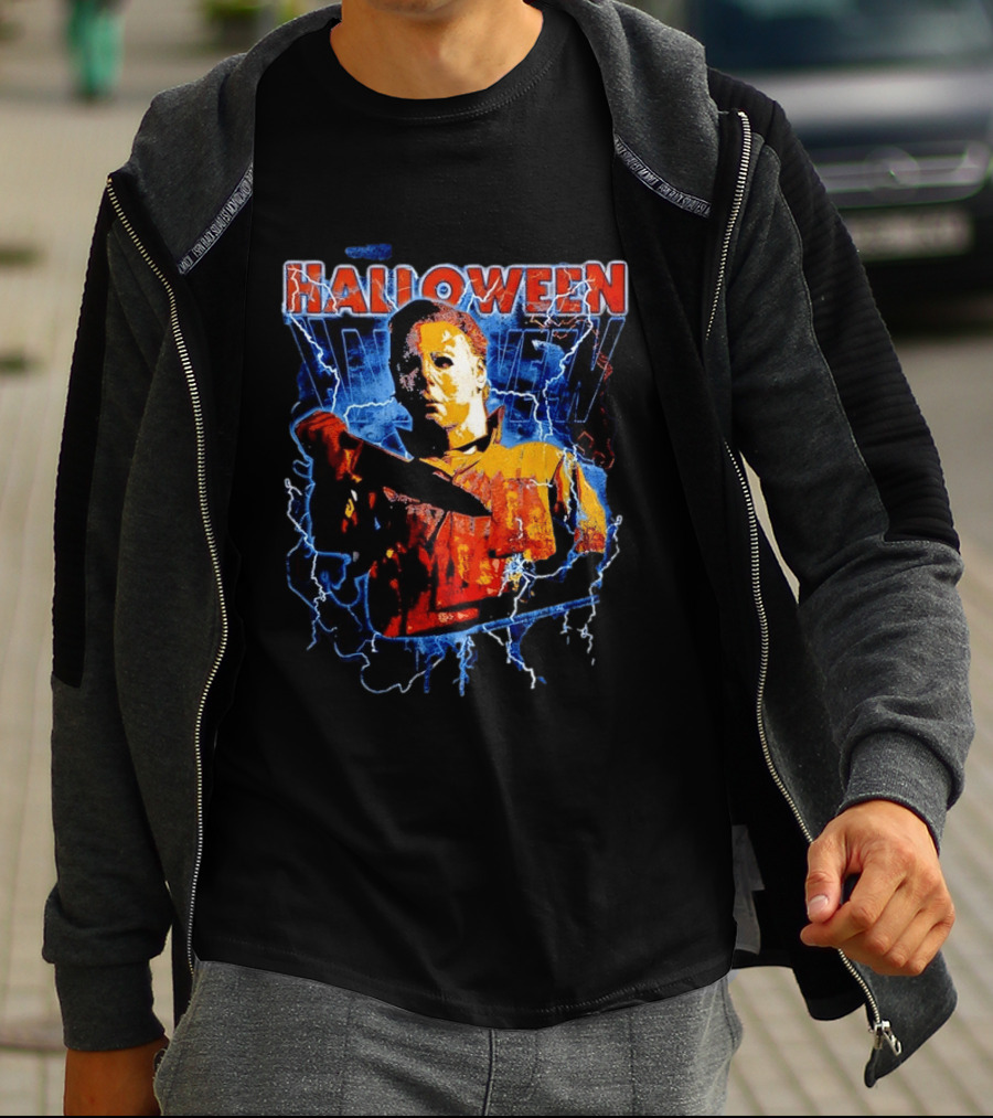 Halloween Lightning Mike Myers Horror Movie T-Shirt
