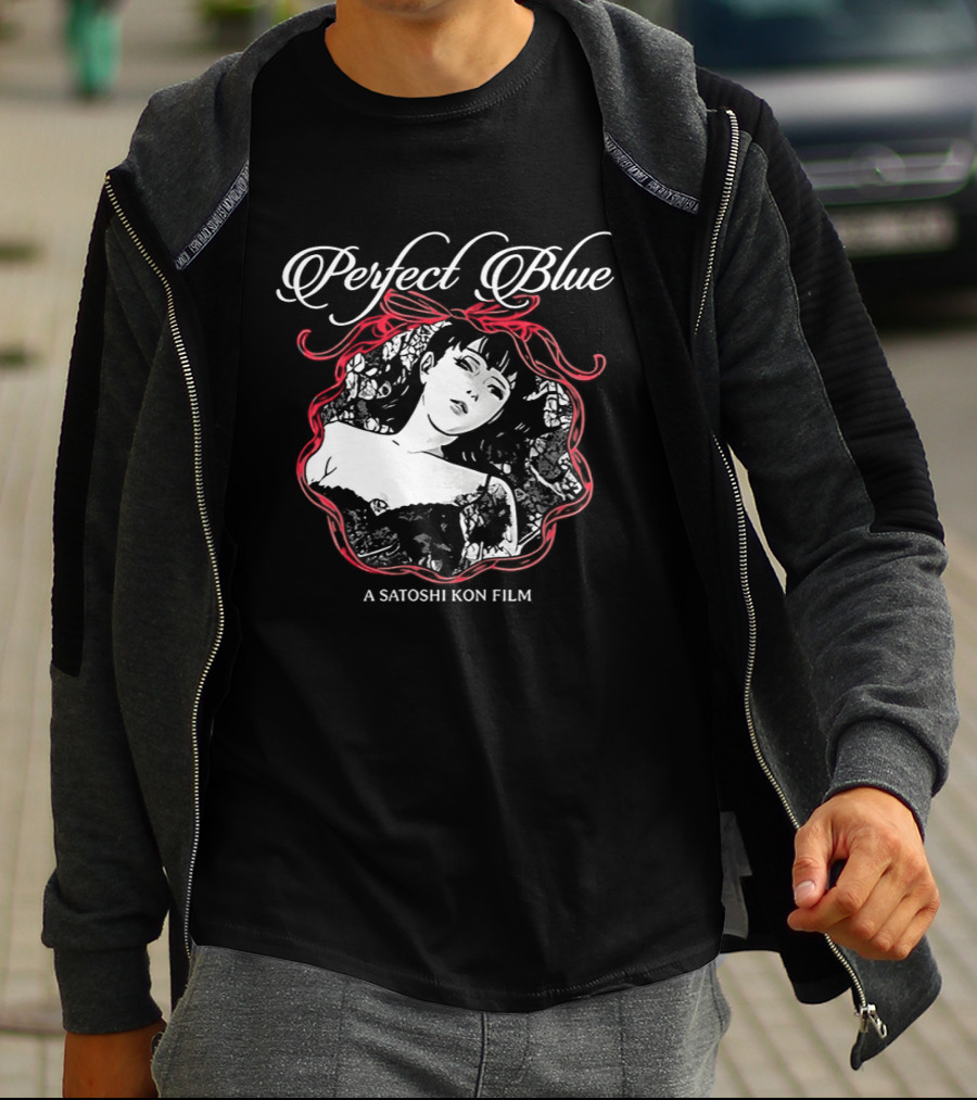 Perfect Blue A Satoshi Kon Film Bold Red Ribbon Frame T-Shirt