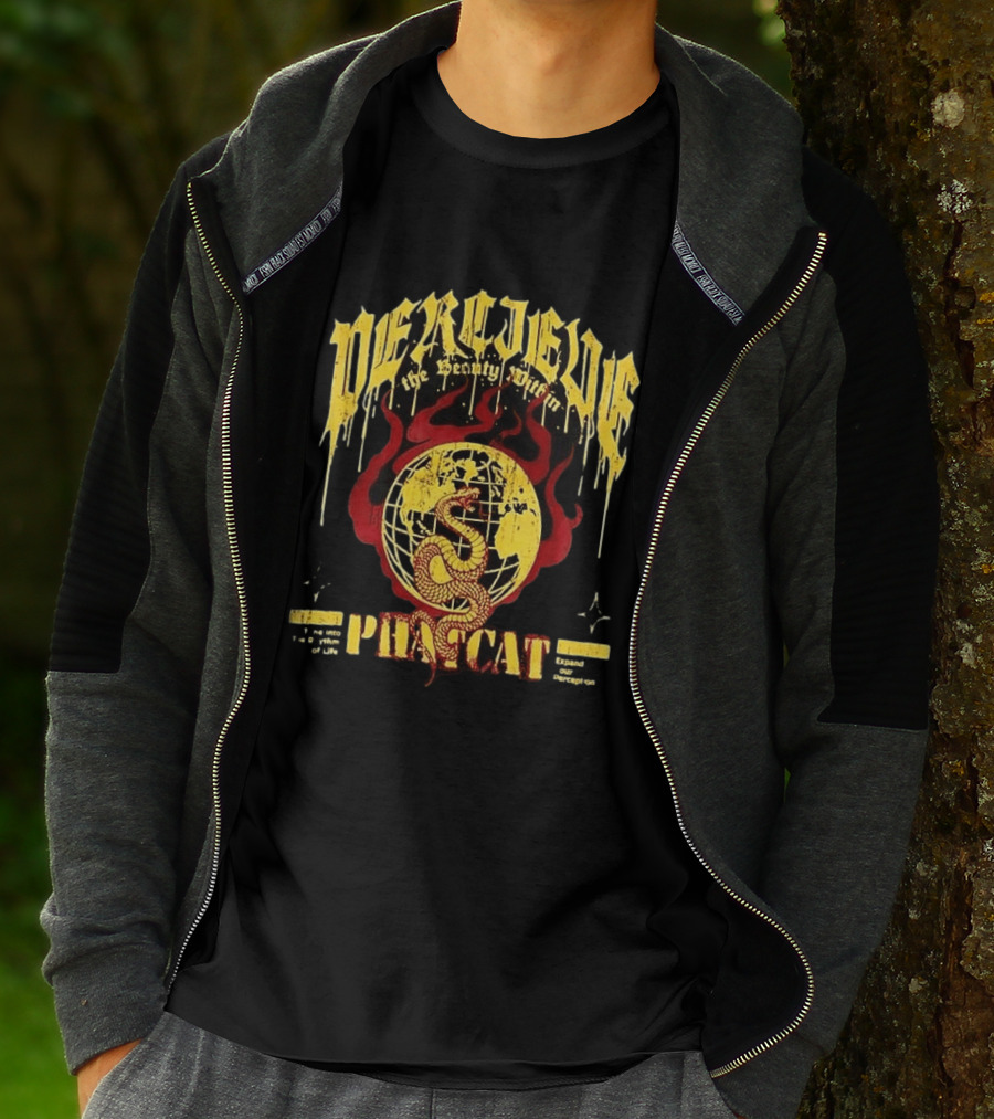 Phatcat Perceive The Reality Within Born To Be Free Snake Sphere Of Deception T-Shirt