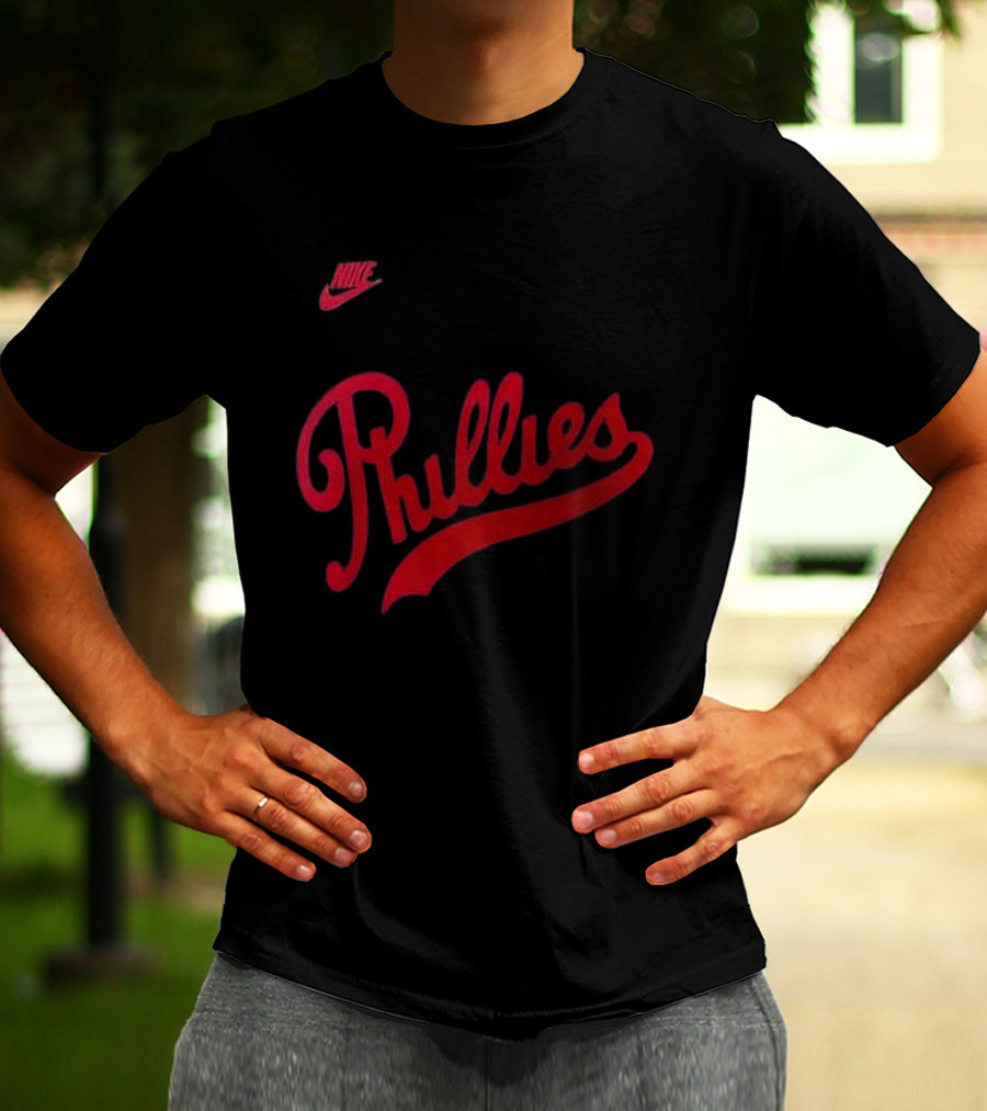 Philadelphia Phillies 2026 Field Of Dreams Phillies Nike Wordmark T-Shirt