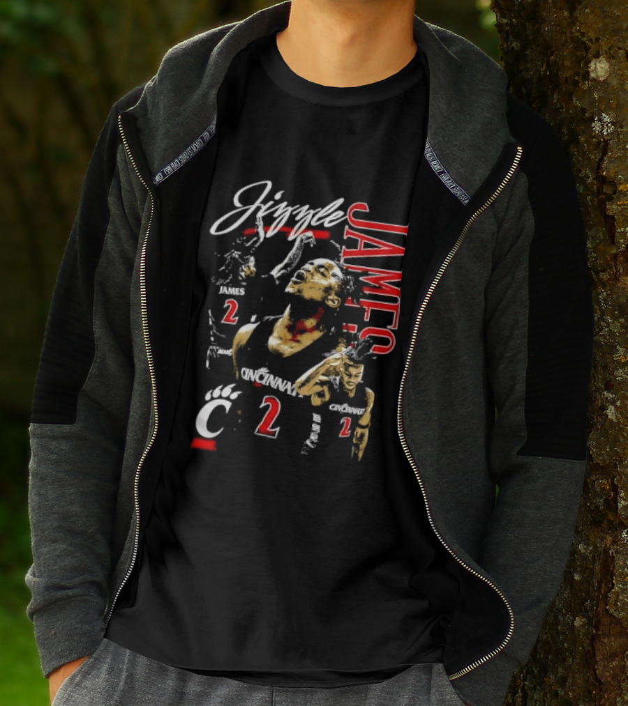 Cincinnati Bearcats Basketball Jizzle James 21 Player T-Shirt