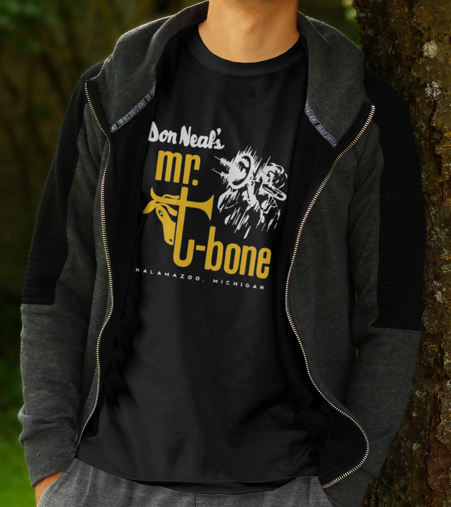 Don Neal's Mr Bone Kalamazoo Michigan Trombone T-Shirt