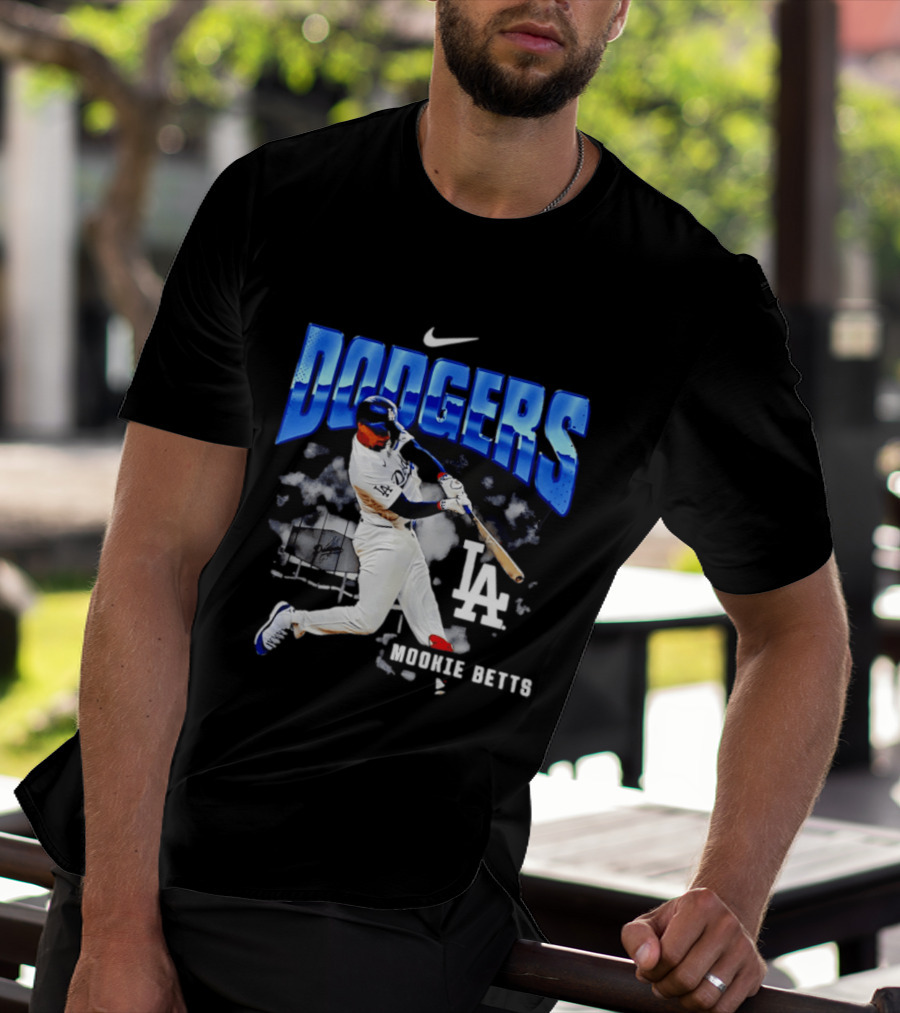 Nike Los Angeles Dodgers Mookie Betts Swing Action LA 2026 T-Shirt