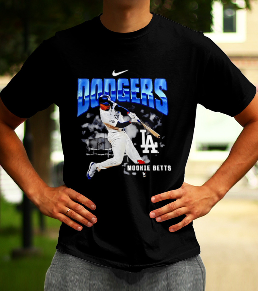 Nike Los Angeles Dodgers Mookie Betts Swing Action LA 2026 T-Shirt