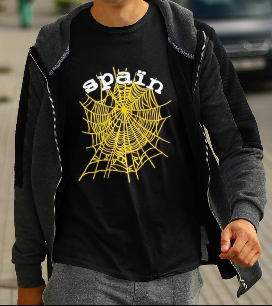 Spain Web Spider Yellow Web T-Shirt