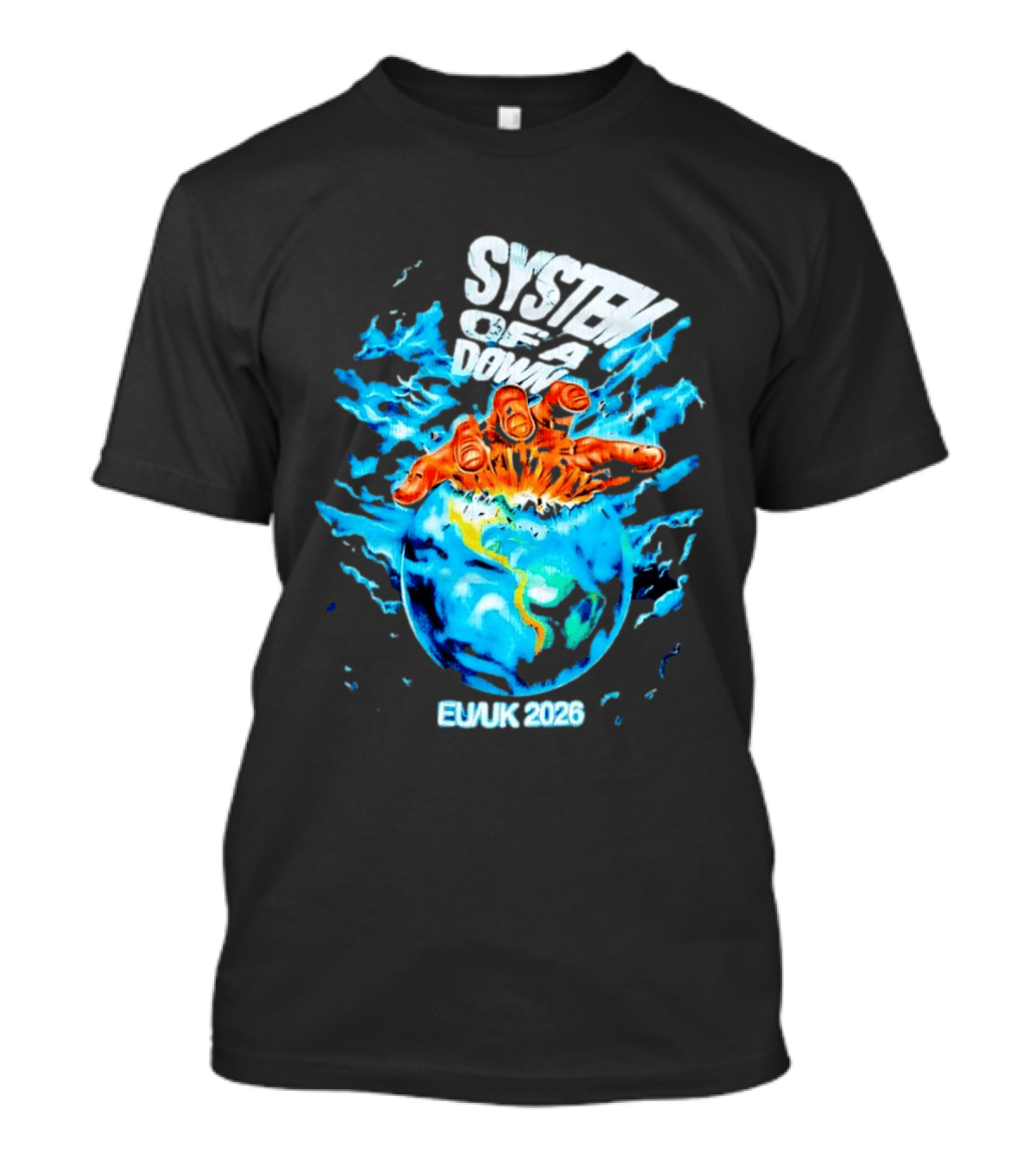 System Of A Down Crushing Hand Earth EU UK 2026 T-Shirt