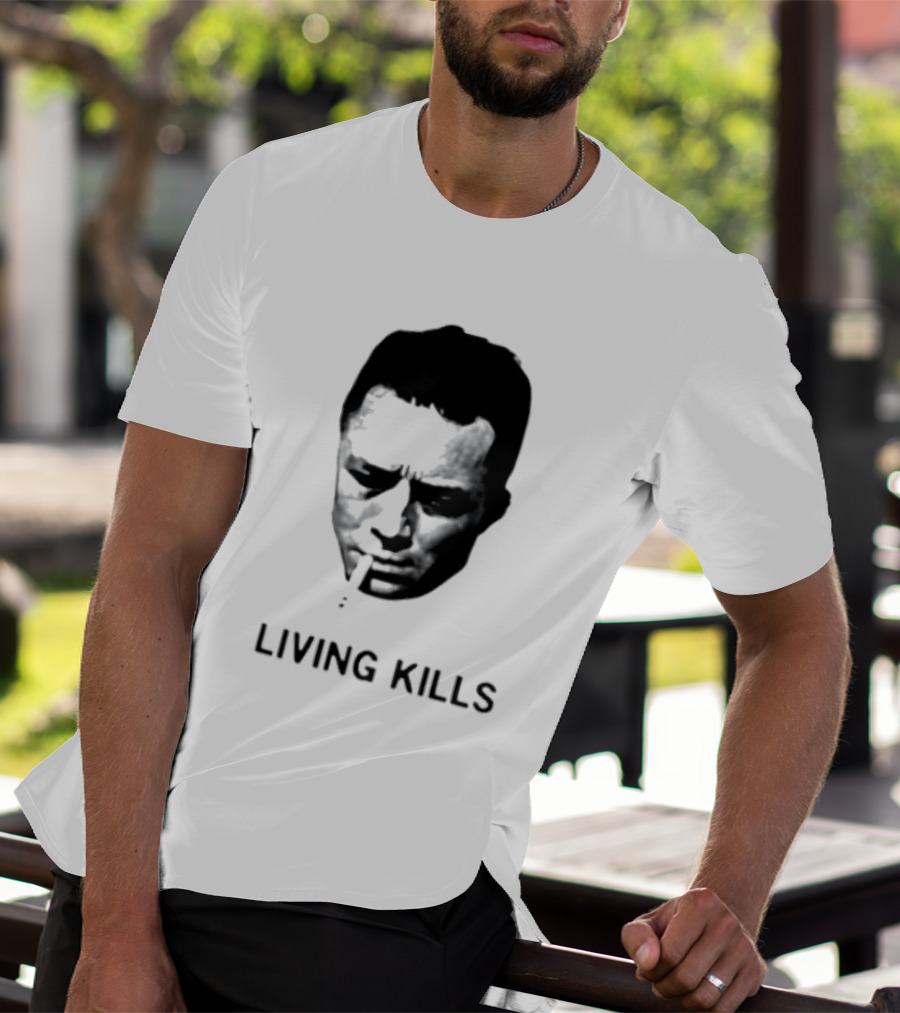 Living Kills Albert Camus Smoking T-Shirt