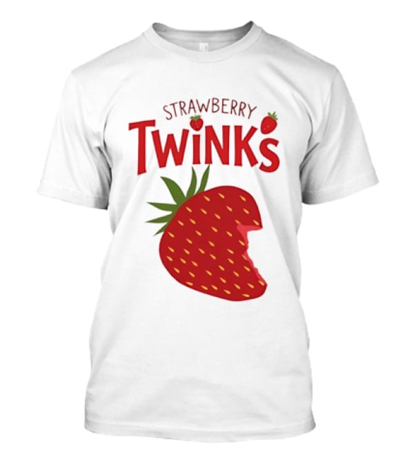 Strawberry Twinks Bitten Berry Fun Playful T-Shirt