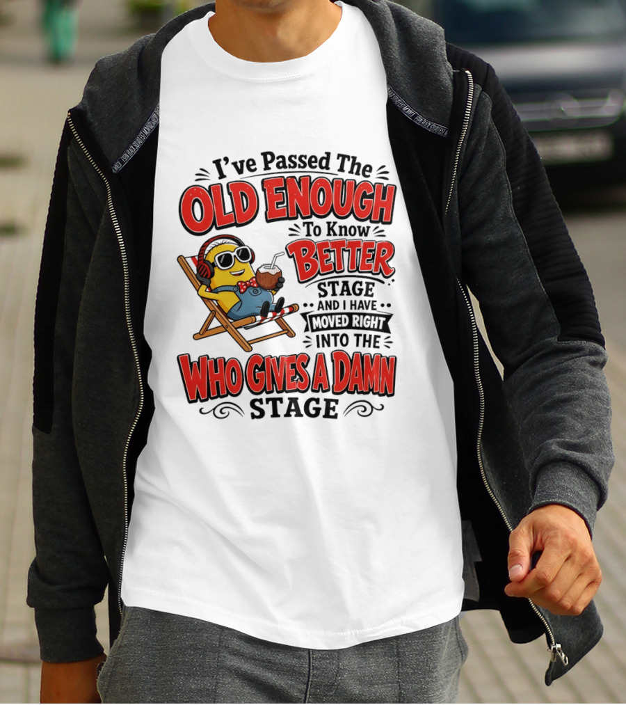 Minion I've Passed The Old Enough To Know Better Stage Who Gives A Damn Stage T-Shirt