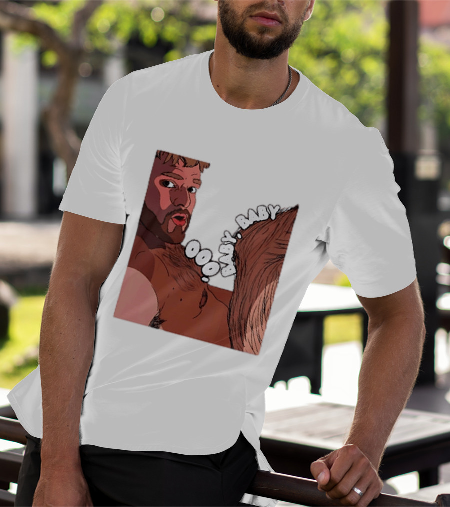 Ooo Baby Bearded Man Illustrated Expression T-Shirt