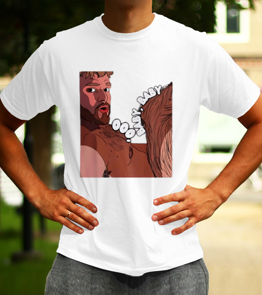 Ooo Baby Bearded Man Illustrated Expression T-Shirt