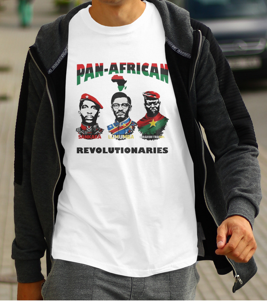 Pan African Revolutionaries Sankara Lumumba Ibrahim Traoré T-Shirt