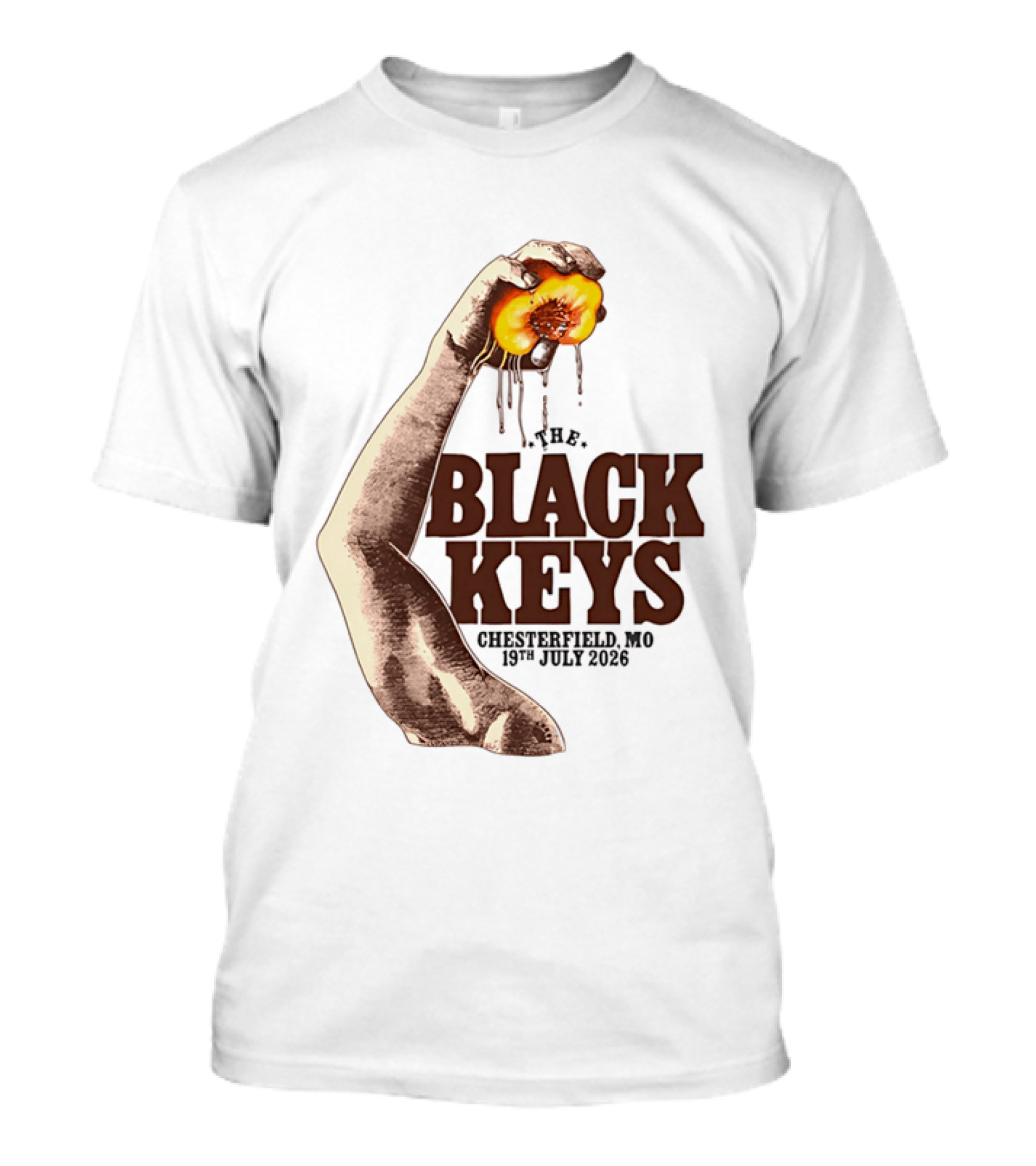 The Black Keys Chesterfield MO 19th July 2026 Peach T-Shirt