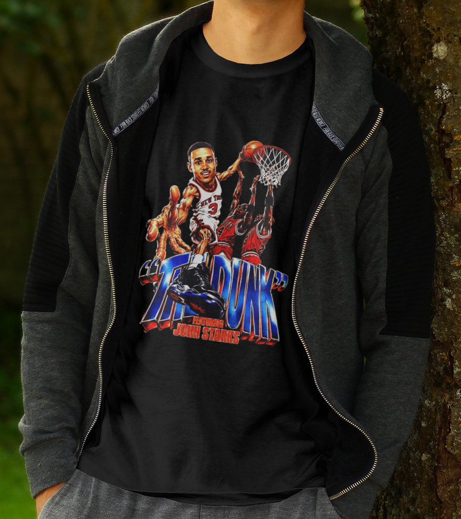 The Dunk Featuring John Starks Chicago Bulls NBA T-Shirt