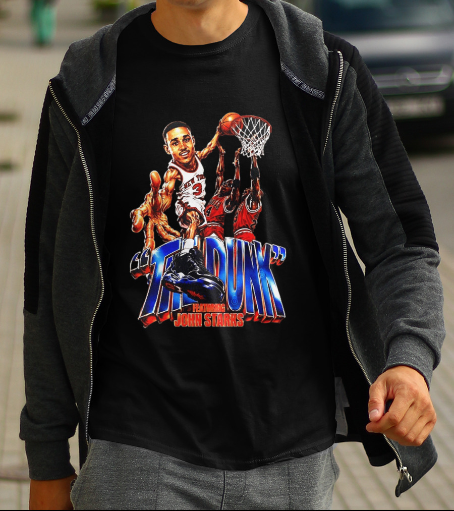 The Dunk Featuring John Starks Chicago Bulls NBA T-Shirt