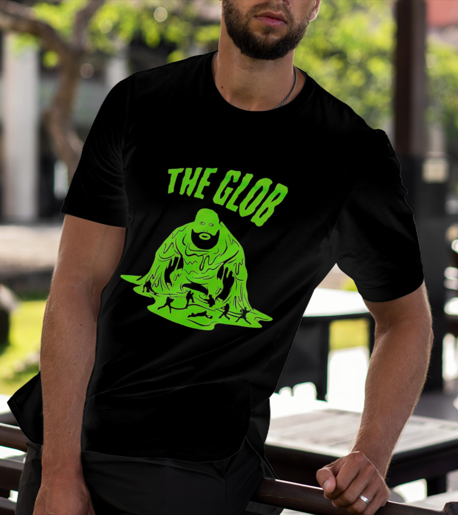 The Glob Justin Mason Melting Green Monster With Running Figures T-Shirt