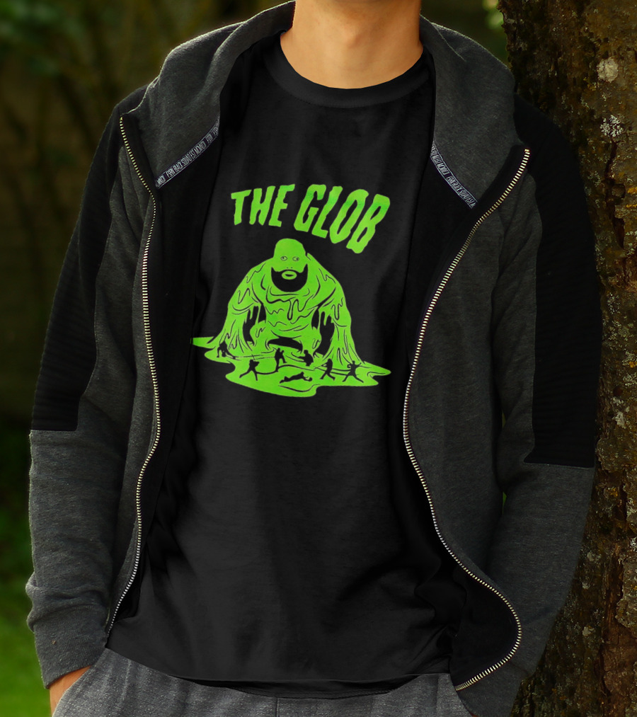 The Glob Justin Mason Melting Green Monster With Running Figures T-Shirt