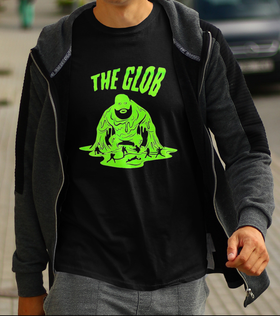 The Glob Justin Mason Melting Green Monster With Running Figures T-Shirt