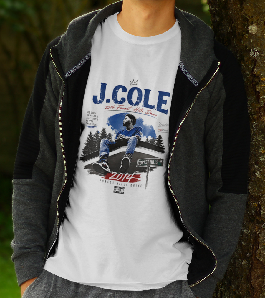 J Cole 2014 Forest Hills Drive Dreamville Rap Music Album Cover T-Shirt