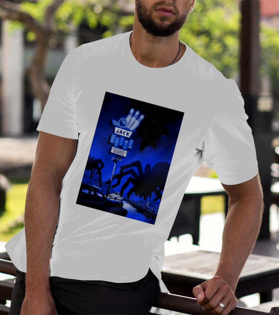 Jack White Indianapolis IN 2026 Everwise Amphitheater Event With Spiders And Bowling Sign T-Shirt