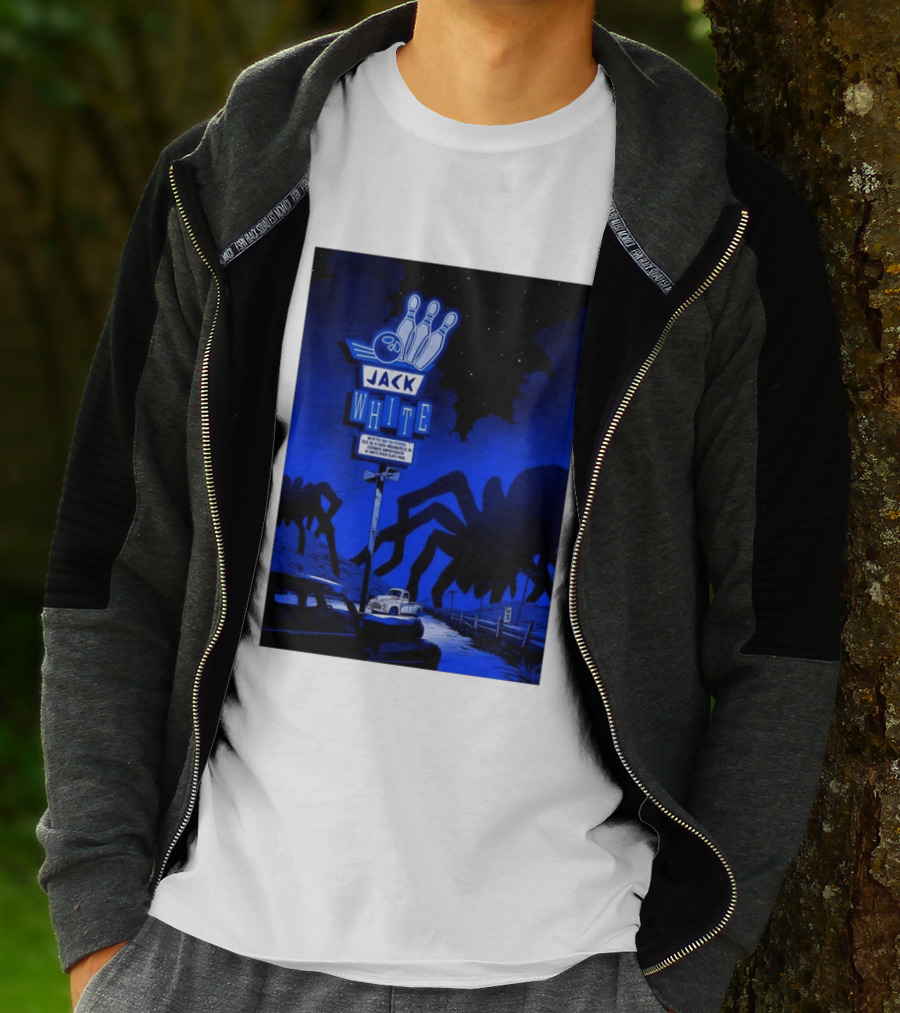 Jack White Indianapolis IN 2026 Everwise Amphitheater Event With Spiders And Bowling Sign T-Shirt