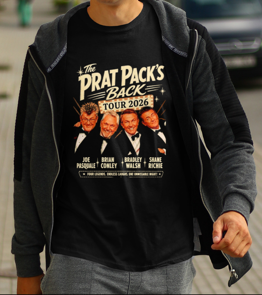 The Prat Pack's Back Tour 2026 Joe Pasquale Brian Conley Bradley Walsh Shane Richie T-Shirt