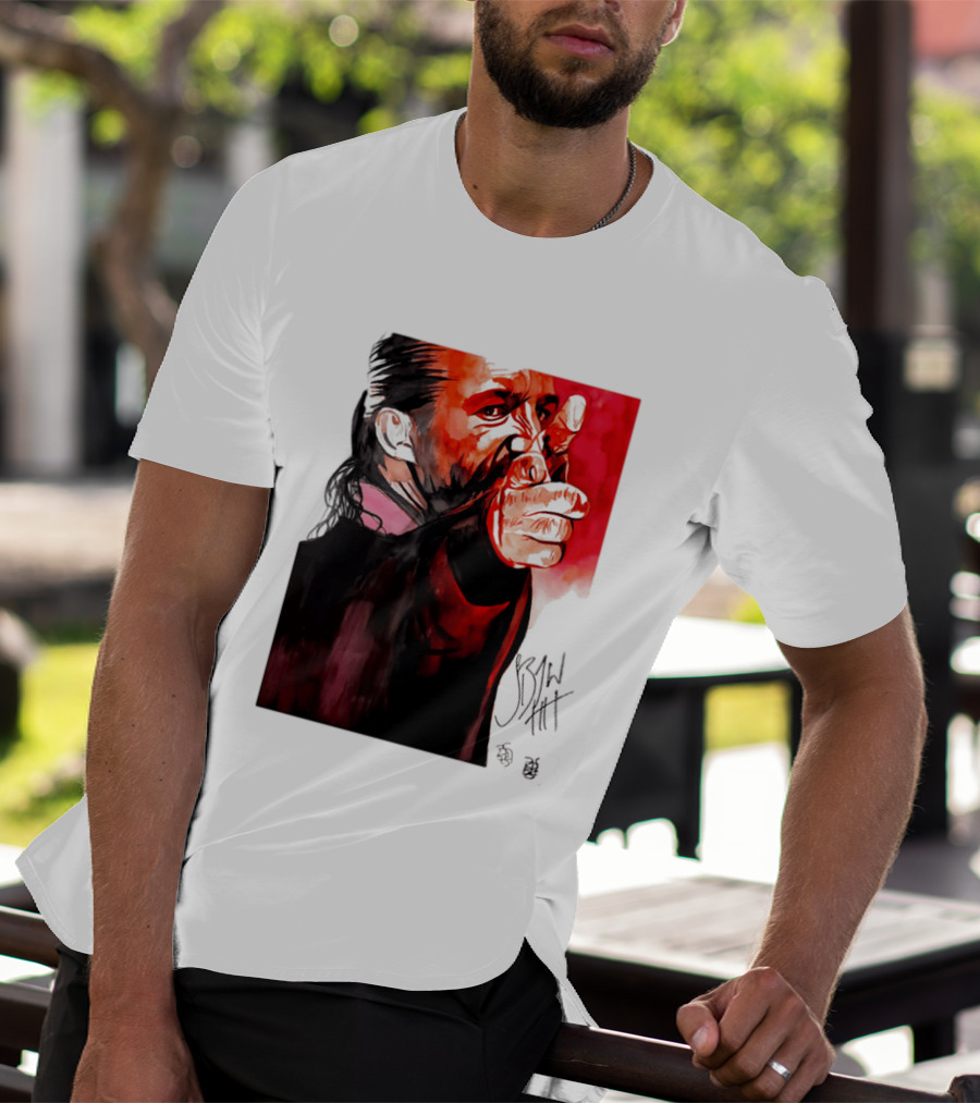 Jay White Rob Schamberger Signature Portrait Red T-Shirt